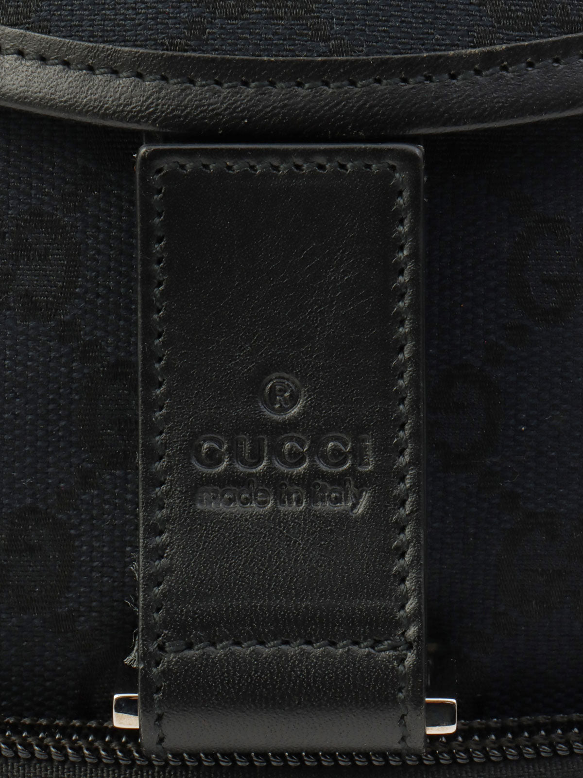 GG Canvas Backpack Black