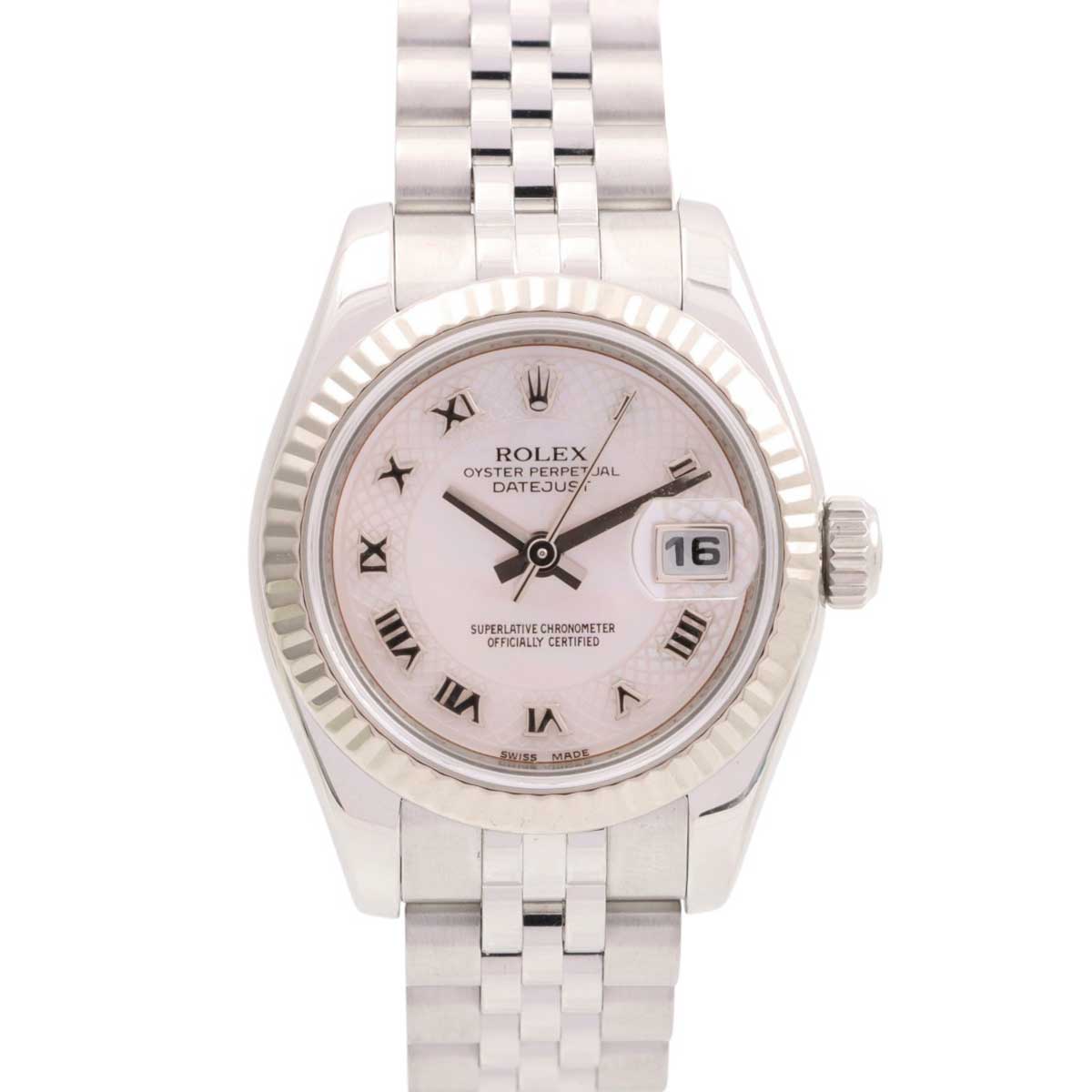 Datejust 26mm 179174NDR, circa 2007-2008, automatic, pink shell Roman numerals