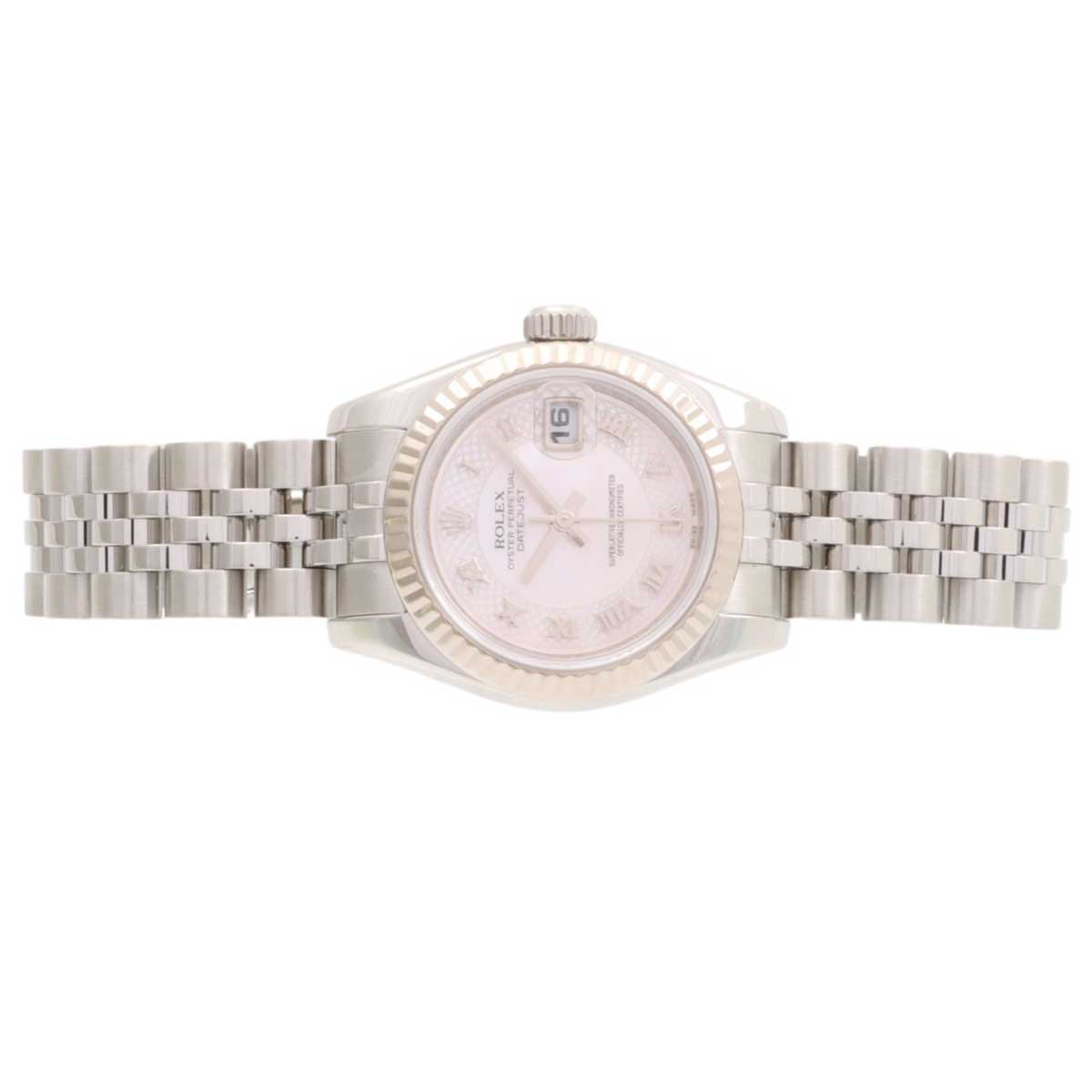 Datejust 26mm 179174NDR, circa 2007-2008, automatic, pink shell Roman numerals