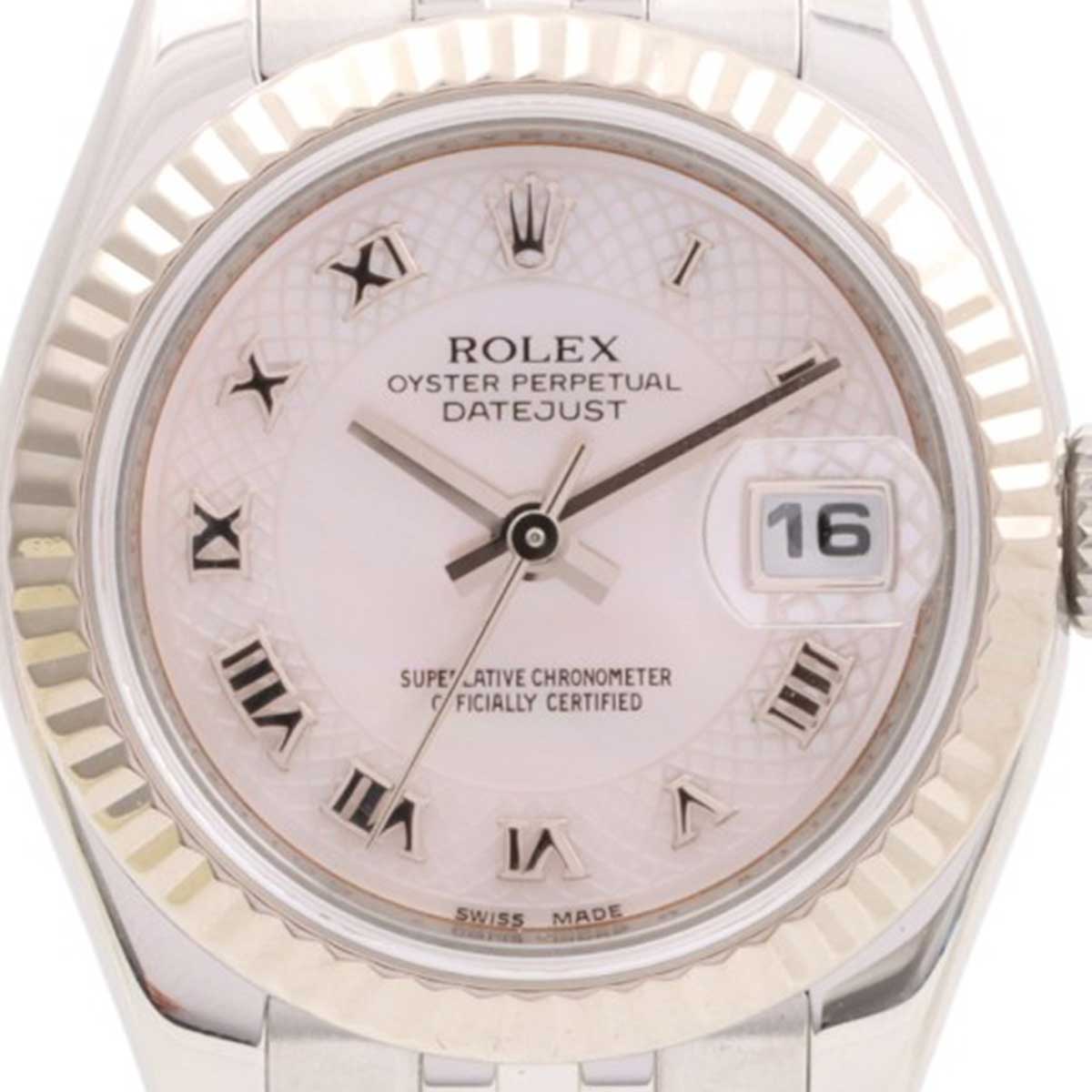 Datejust 26mm 179174NDR, circa 2007-2008, automatic, pink shell Roman numerals
