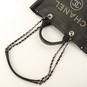 Chanel Deauville 2-Way Tote Bag in Black Caviar Skin, manufactured around 2018