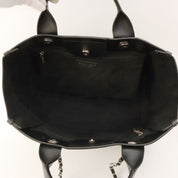 Chanel Deauville 2-Way Tote Bag in Black Caviar Skin, manufactured around 2018