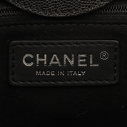 Chanel Deauville 2-Way Tote Bag in Black Caviar Skin, manufactured around 2018