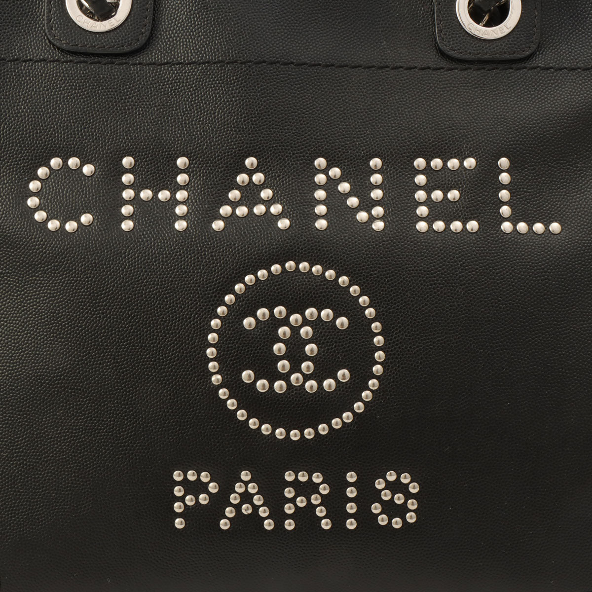 Chanel Deauville 2-Way Tote Bag in Black Caviar Skin, manufactured around 2018