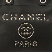Chanel Deauville 2-Way Tote Bag in Black Caviar Skin, manufactured around 2018
