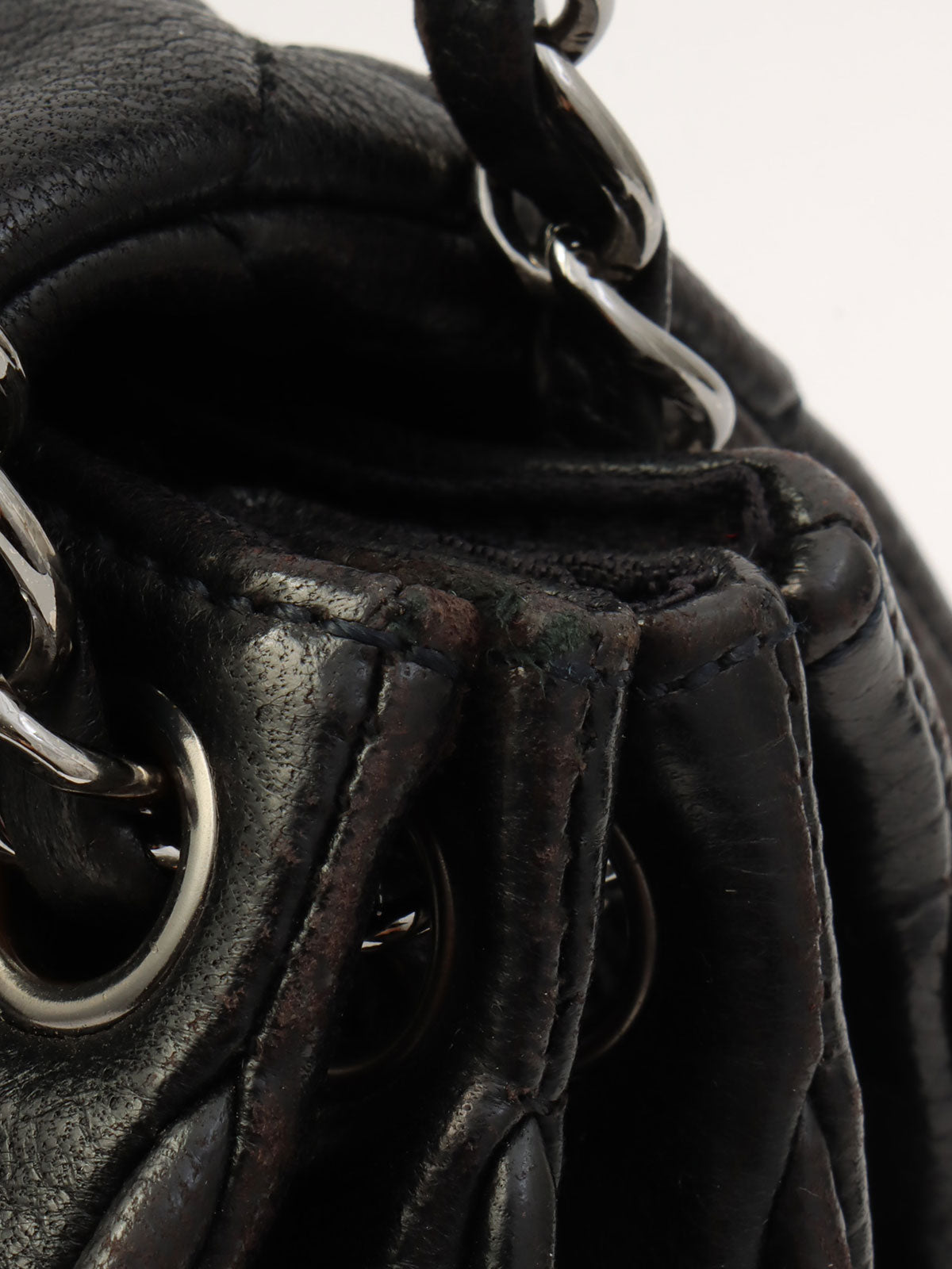Around 2008 2.55 Chain Shoulder Bag Black