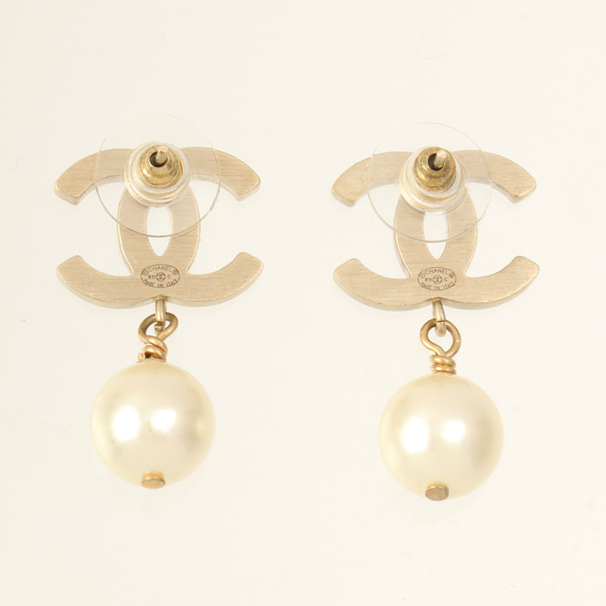 2011 Pink Pearl CC Mark Earrings