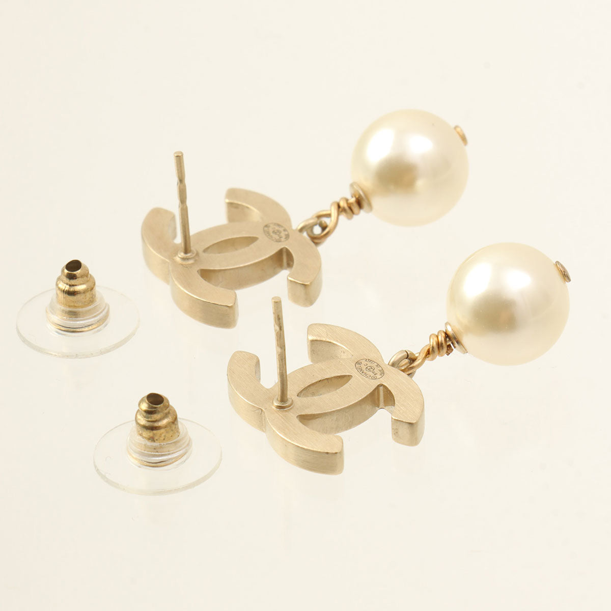 2011 Pink Pearl CC Mark Earrings