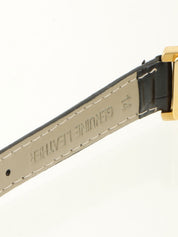 レクタンギュラーロゴフェイスウォッチ ゴールド/ブラック