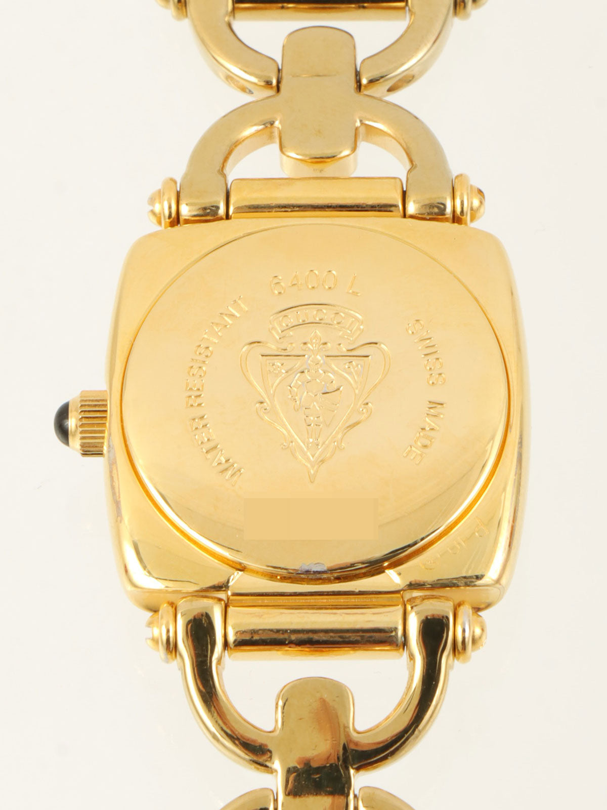 马衔扣腕表，金/白表​​壳