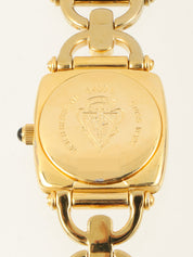 马衔扣腕表，金/白表​​壳