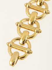 马衔扣腕表，金/白表​​壳