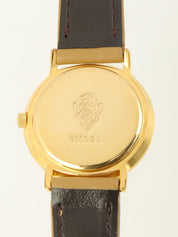 ラウンドロゴフェイスウォッチ ゴールド/ベージュ