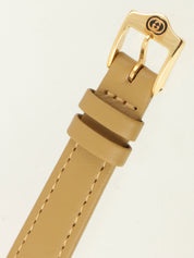 Round Logo Face Watch Gold/Beige