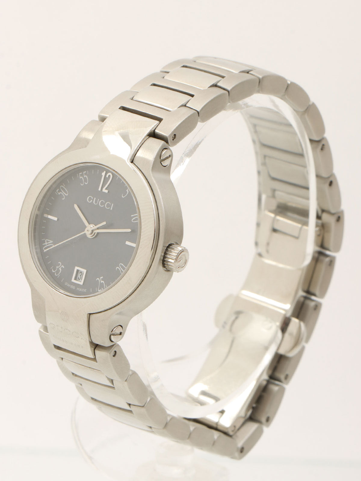 Round Logo Face Watch Silver/Gray