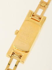 レクタンギュラーロゴフェイスウォッチ ゴールド