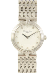 12Pダイヤラウンドロゴフェイスウォッチ シルバー