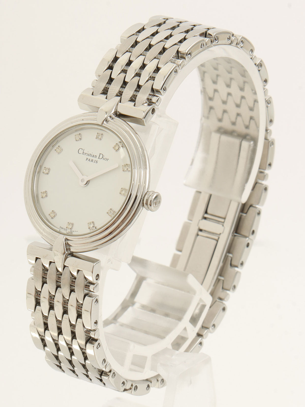 12Pダイヤラウンドロゴフェイスウォッチ シルバー