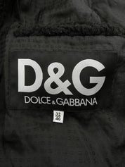 黑色 Boa Logo 纽扣外套