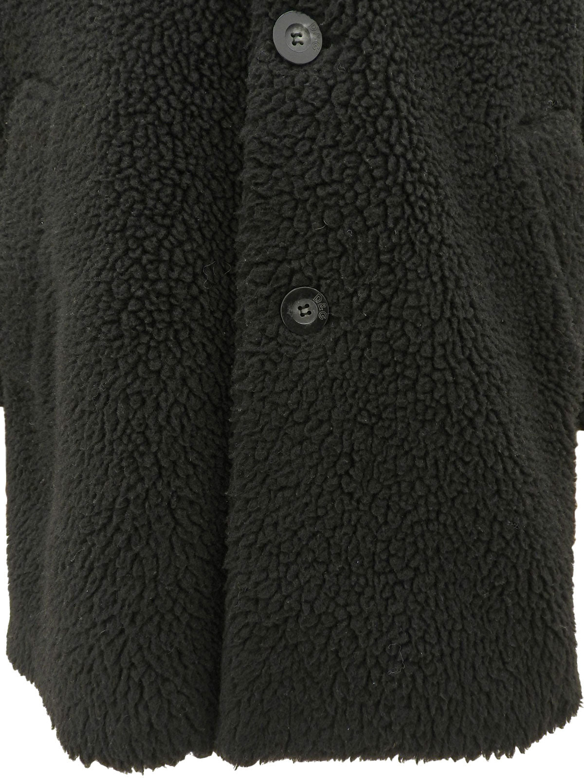 黑色 Boa Logo 纽扣外套