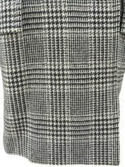 格纹长款外套 白色/黑色#38