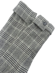 Check Pattern Long Coat #38 White/Black