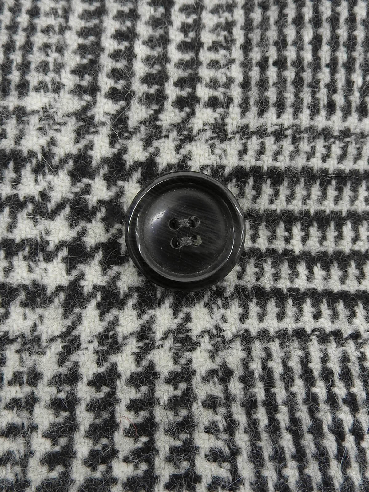 格纹长款外套 白色/黑色#38