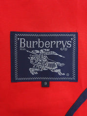 ロゴボタンステンカラーコート レッド