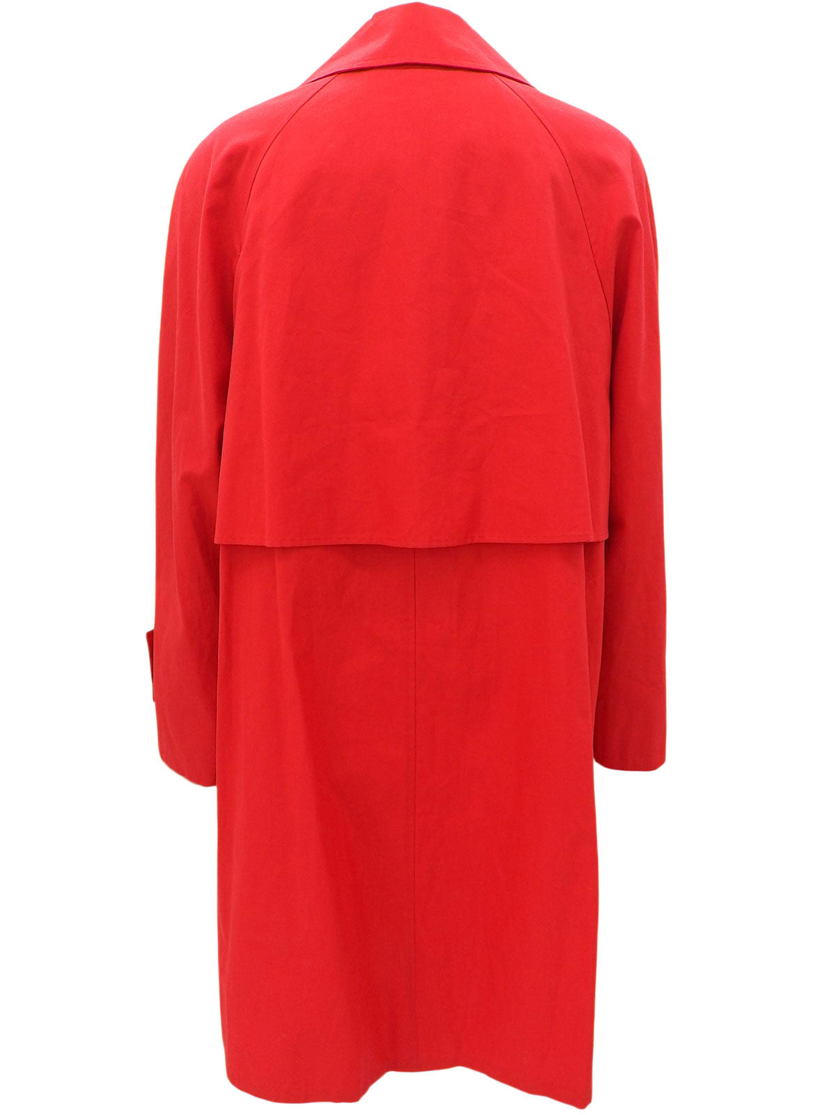 ロゴボタンステンカラーコート レッド