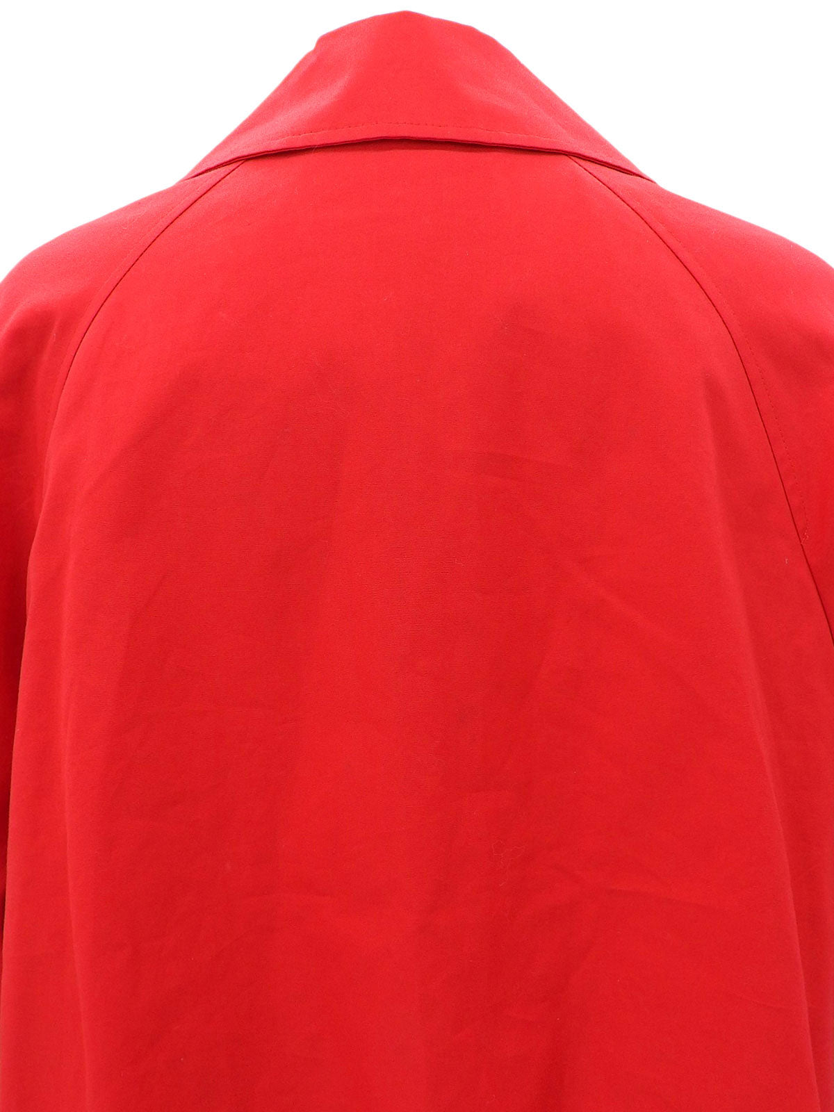 ロゴボタンステンカラーコート レッド