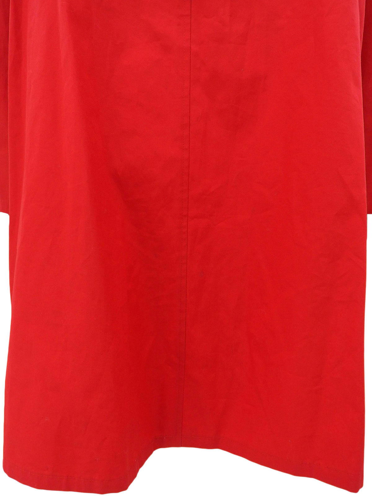 ロゴボタンステンカラーコート レッド