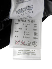 Velour Logo Button-Down Jacket Black
