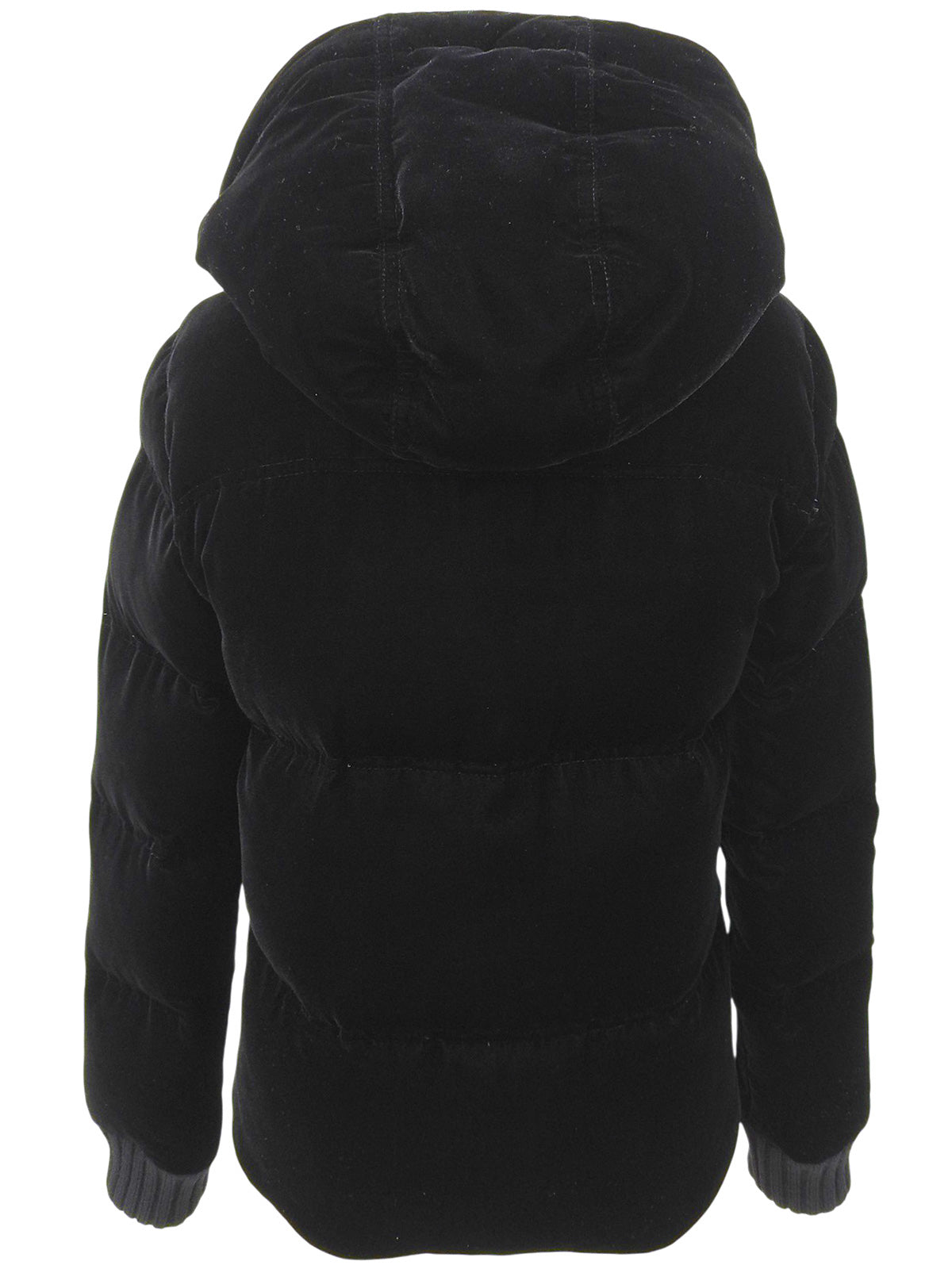 Velour Logo Button-Down Jacket Black