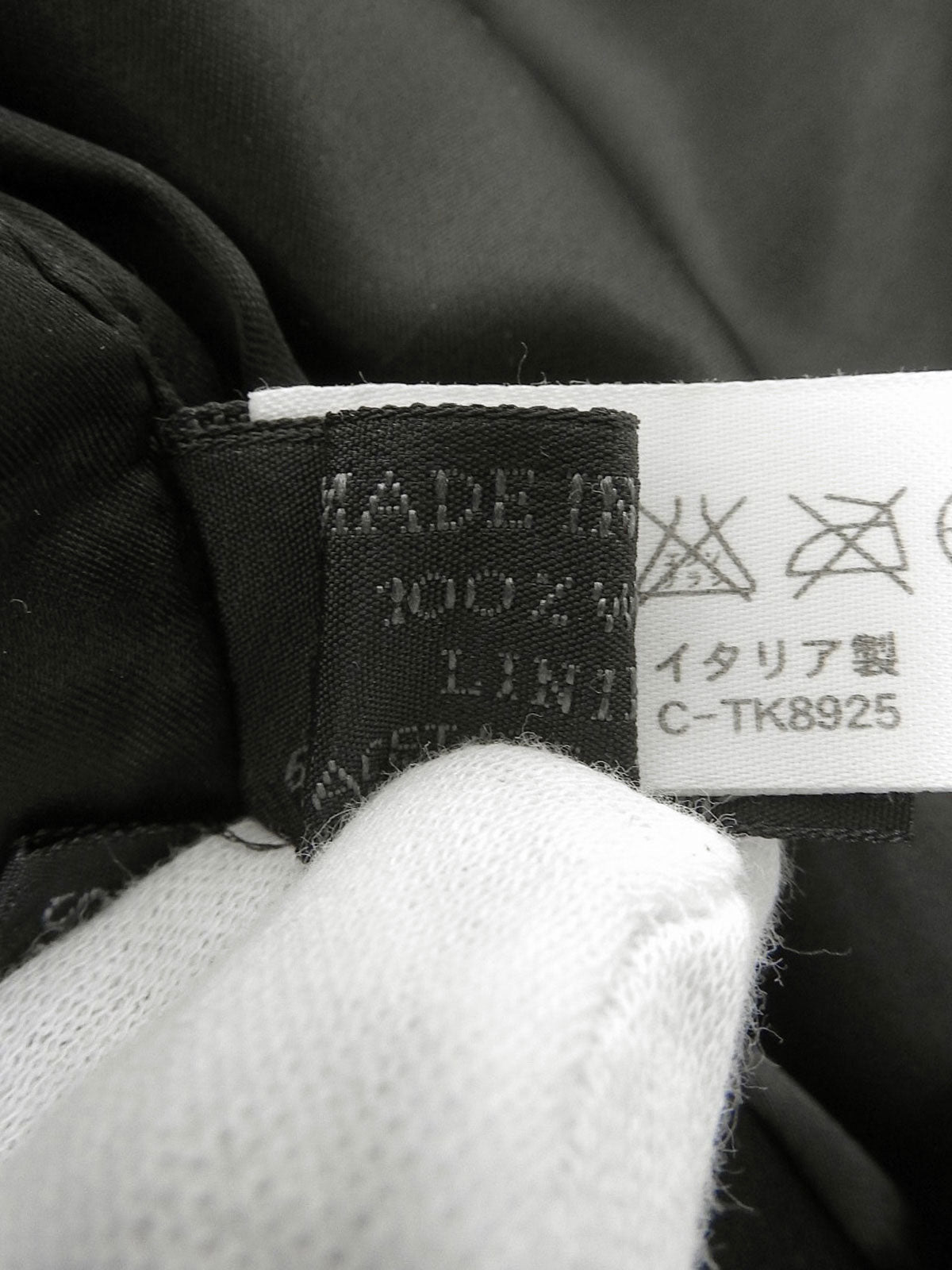 Wool zip-up hoodie #S Black
