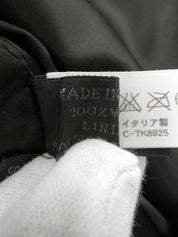 Wool zip-up hoodie #S Black