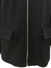 Wool zip-up hoodie #S Black