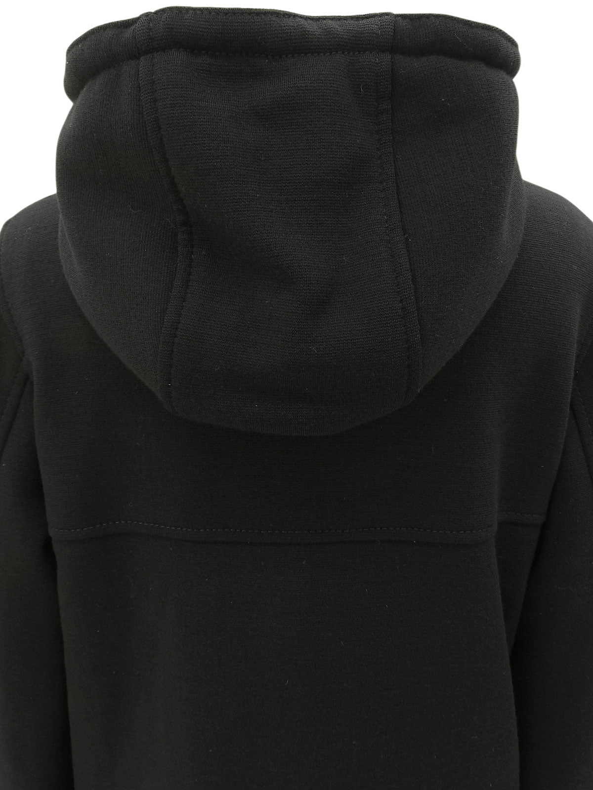 Wool zip-up hoodie #S Black
