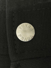Wool zip-up hoodie #S Black
