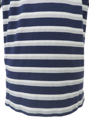 ロゴボーダーパターン半袖シャツ #M ネイビー/ホワイト