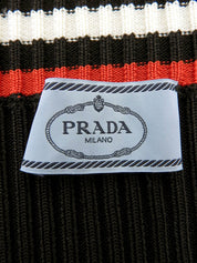 Border Pattern Tube Top Black/Red/White #40