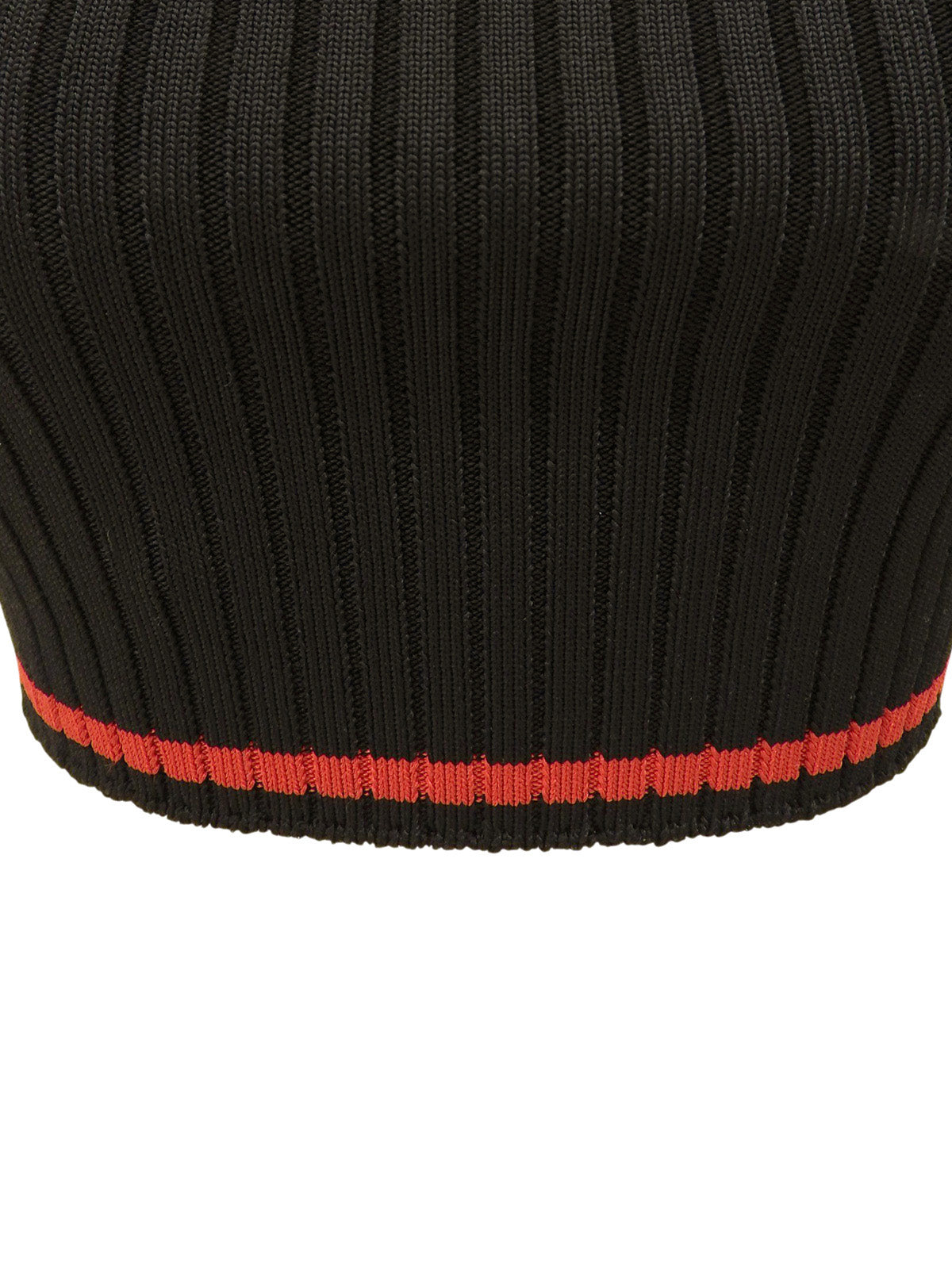 Border Pattern Tube Top Black/Red/White #40