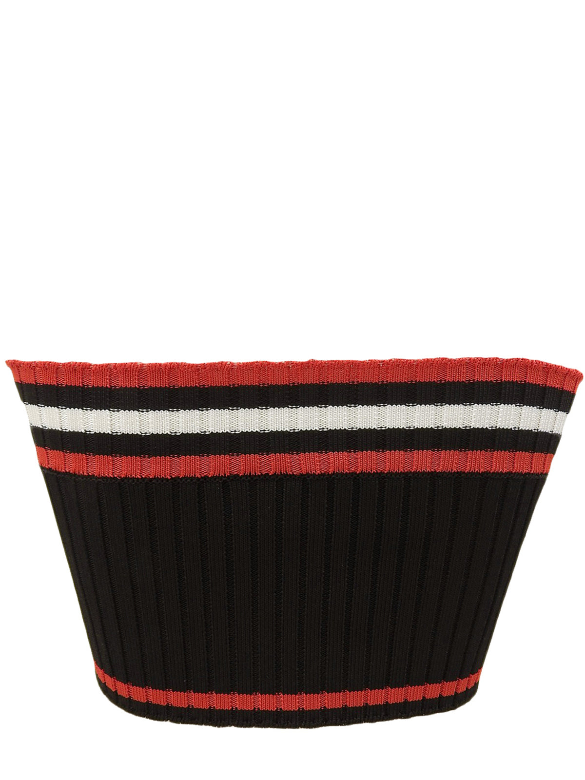 Border Pattern Tube Top Black/Red/White #40