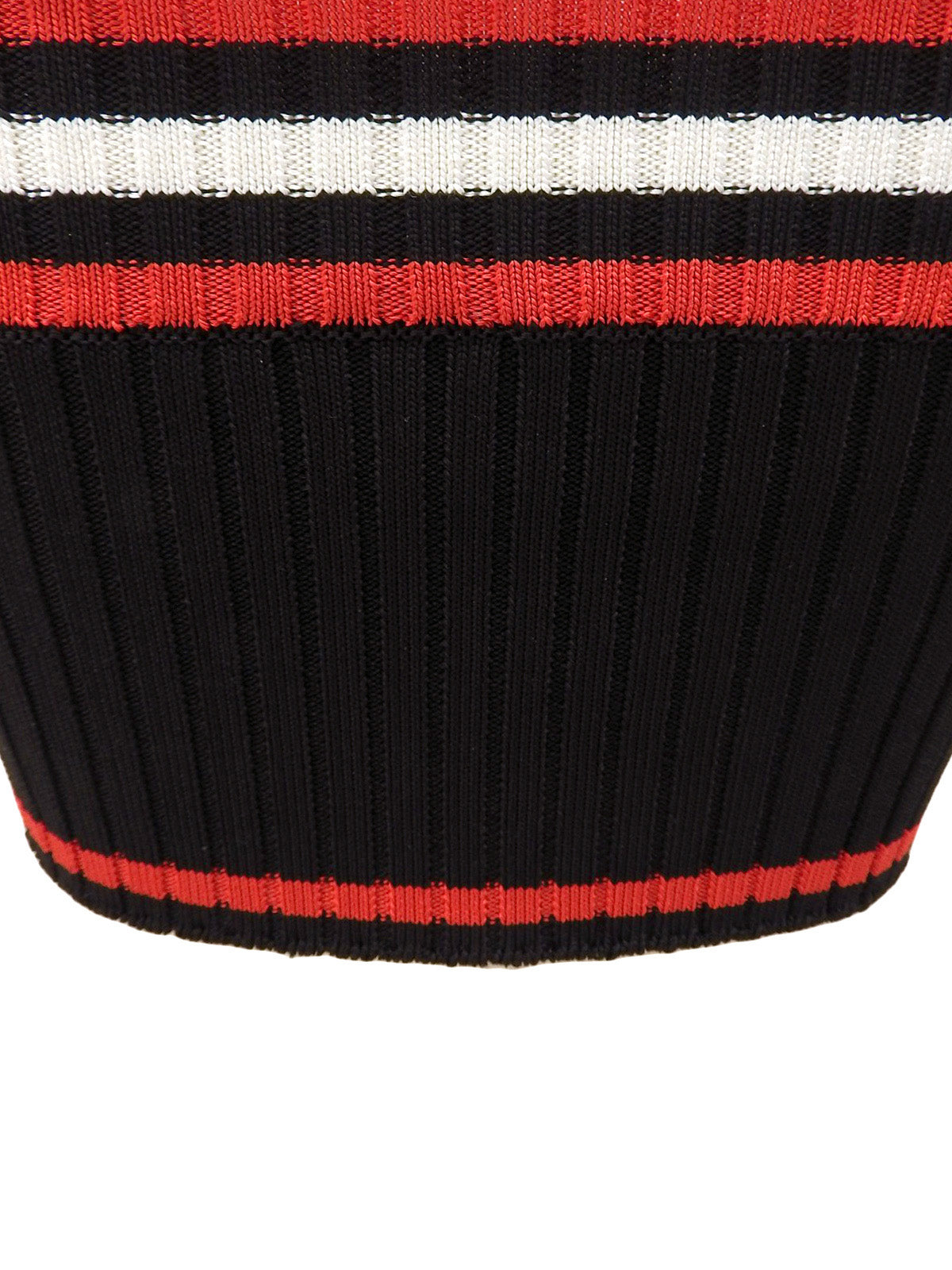 Border Pattern Tube Top Black/Red/White #40