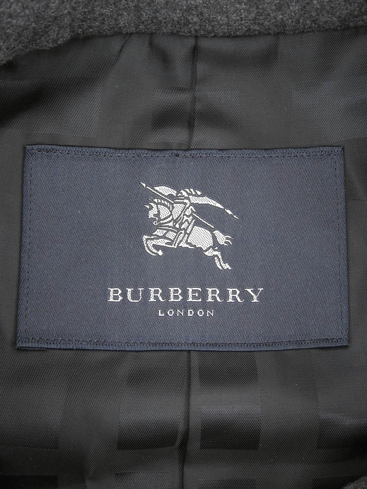 ウールロゴボタントレンチコート チャコールグレー#M