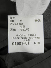 ウールロゴボタントレンチコート チャコールグレー#M