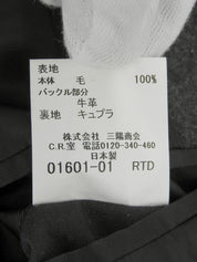 ウールロゴボタントレンチコート #M チャコールグレー