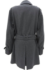 ウールロゴボタントレンチコート チャコールグレー#M