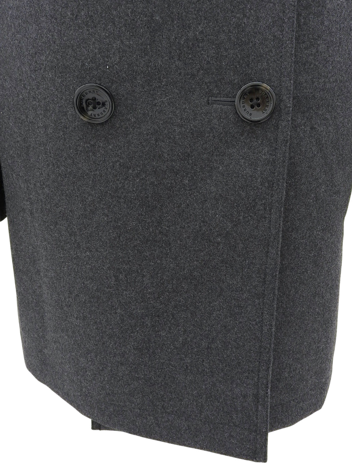 ウールロゴボタントレンチコート チャコールグレー#M