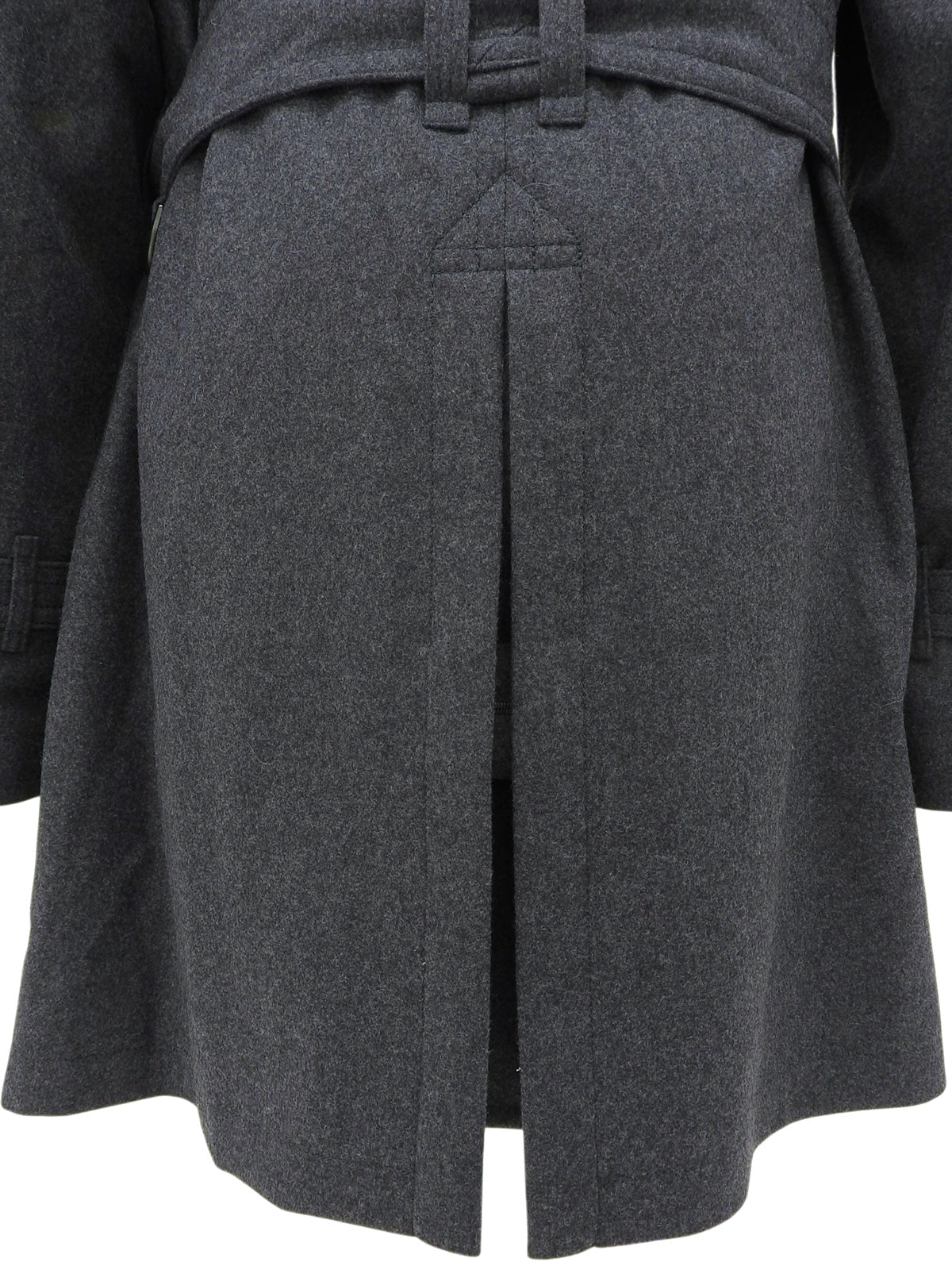 ウールロゴボタントレンチコート チャコールグレー#M