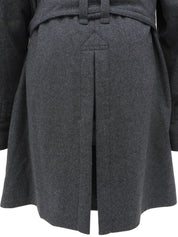 ウールロゴボタントレンチコート チャコールグレー#M